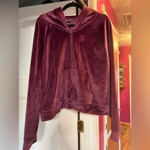 Victoria's Secret Velvet Jacket in Deep Burgundy